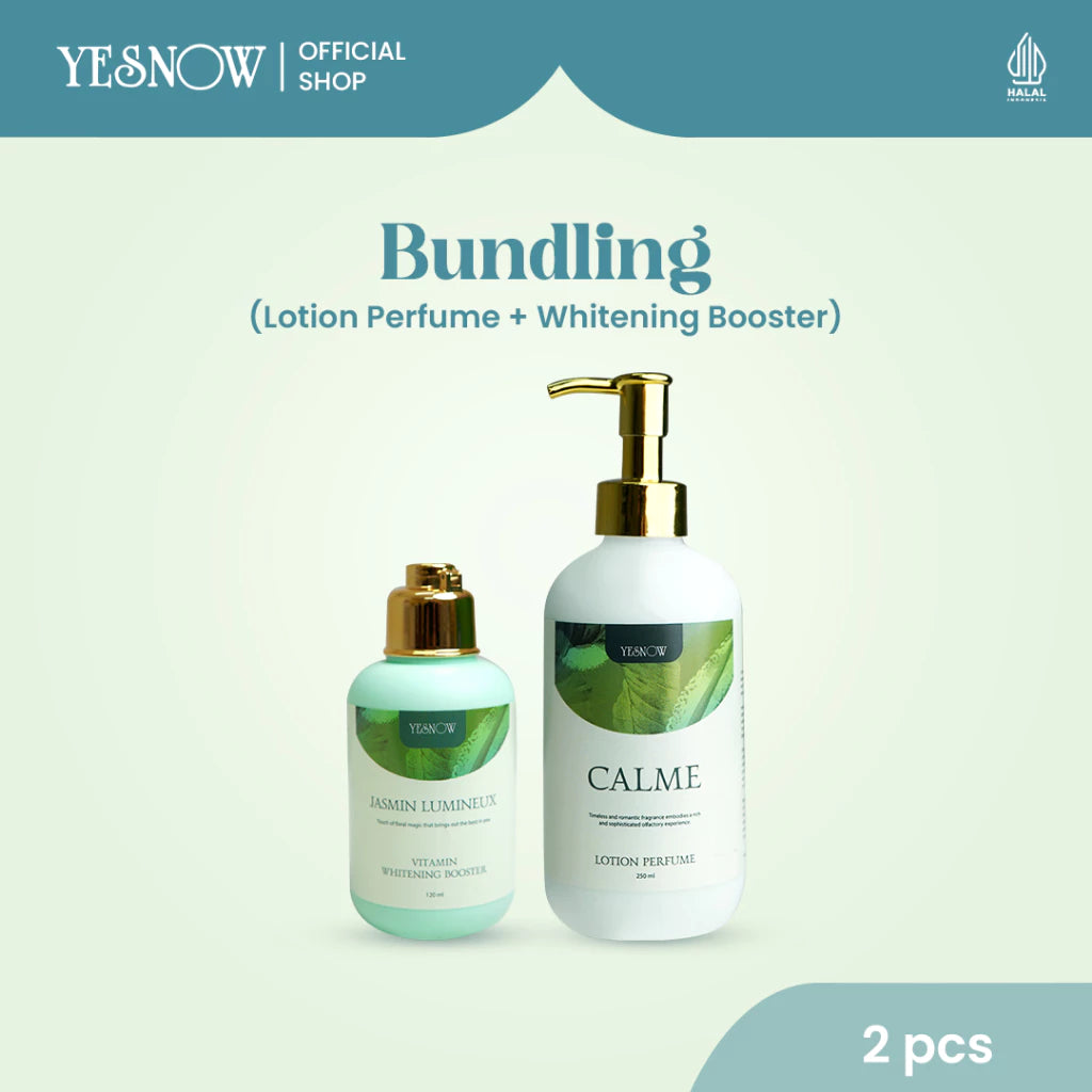 Bundling Lotion Perfume + Vitamin whitening Booster Body Serum - 1pc Lotion Perfume 250ml + 1pc Booster Body Serum 120ml