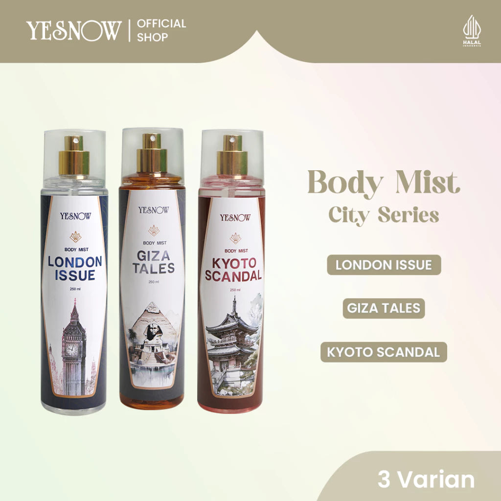 Yesnow Body Mist City 250ml - Body Mist Dengan Sentuhan Aroma Yang Mewah & Menyegarkan