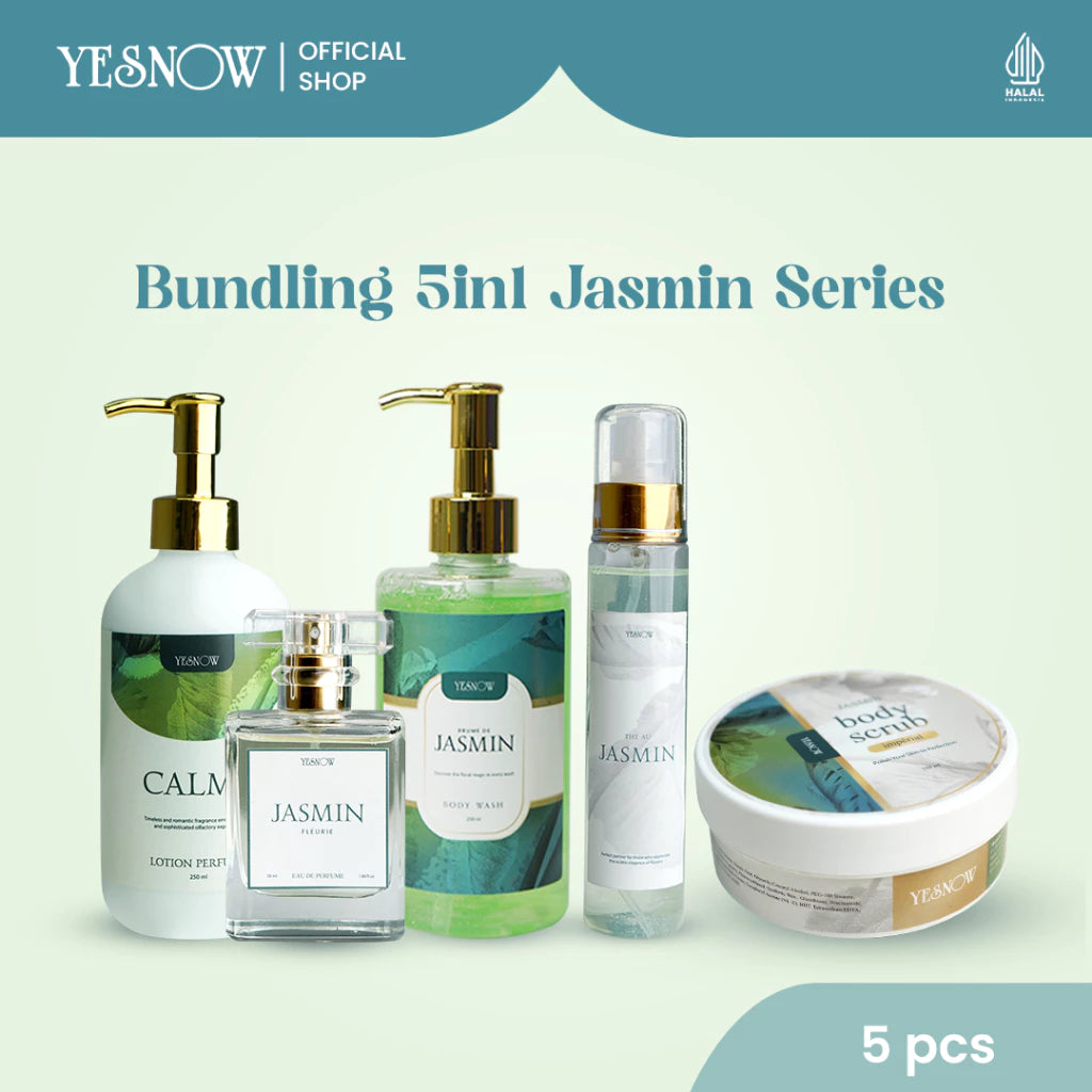 Bundling Package 5in1 Fleurie Series ( Body Scrub + Body Wash + Body Lotion + New EDP 50ml + Stary Body Mist )