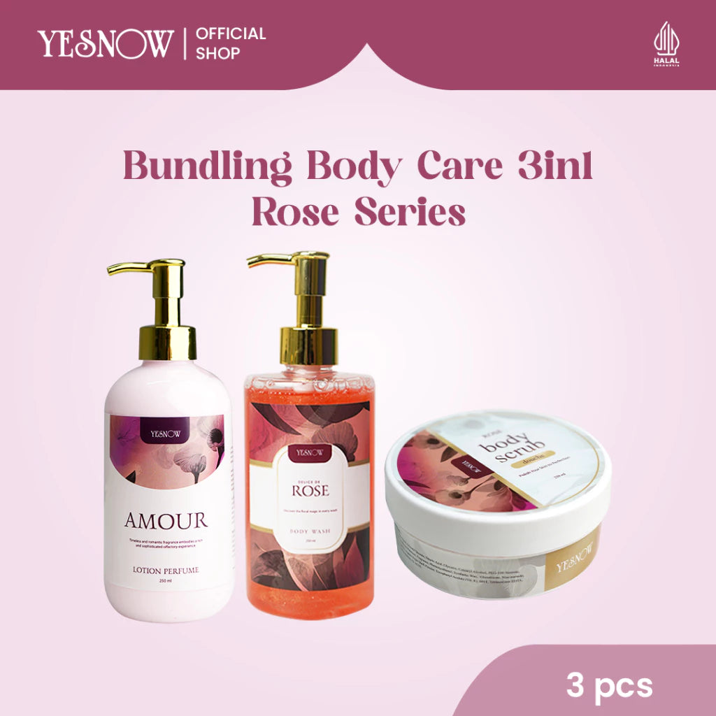Bundling Body Care Fleurie Series 3in1 ( Body Scrub + Body Wash + Body Lotion )