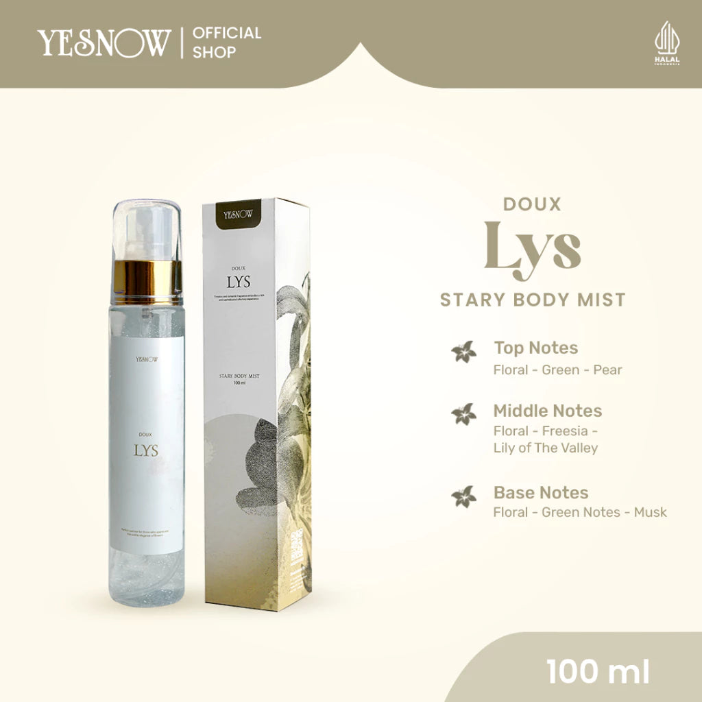 Stary Body Mist Yesnow - Parfum Badan Dengan Aroma Wangi Bunga Yang Menyegarkan