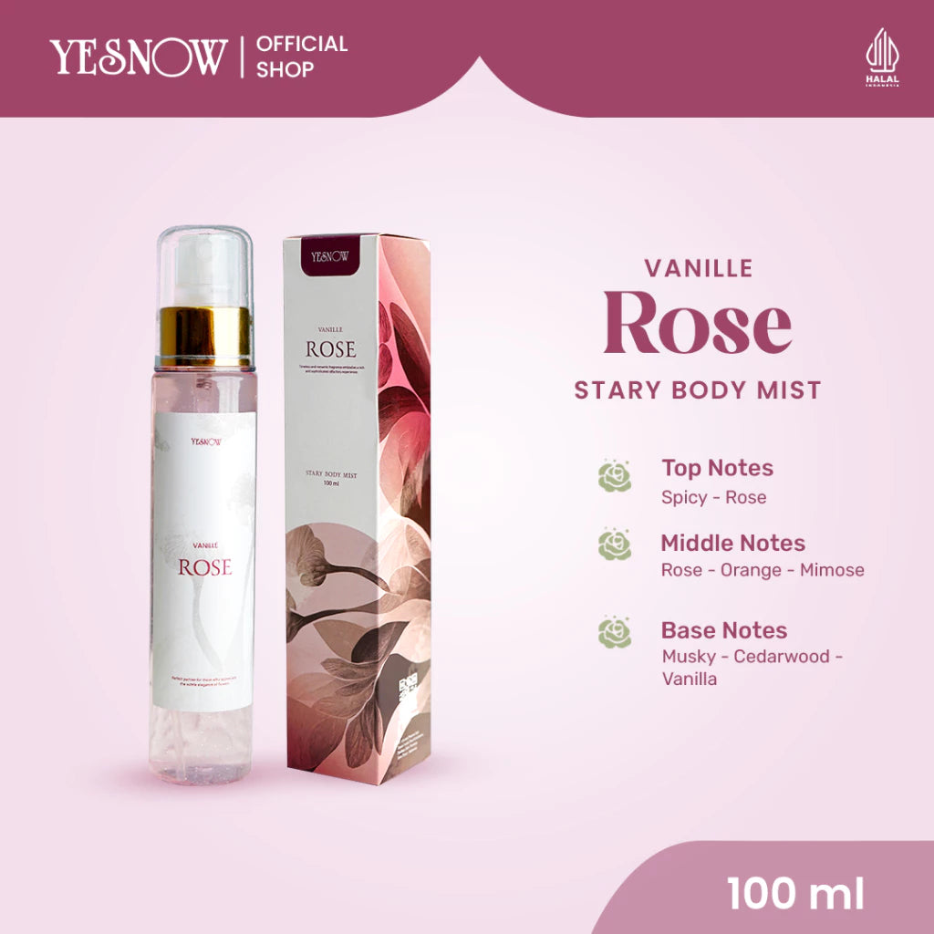 Stary Body Mist Yesnow - Parfum Badan Dengan Aroma Wangi Bunga Yang Menyegarkan