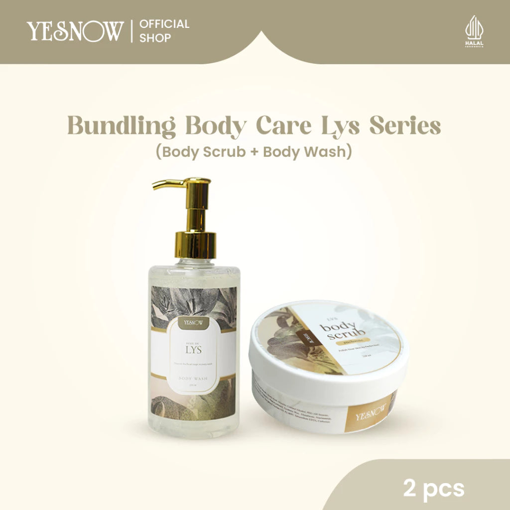 Bundling Body Care Fleurie Series 2 ( Body Scrub + Body Wash ) - Rangkaian Perawatan Mandi Dengan Aroma Wangi Bunga Yang Menyegarkan