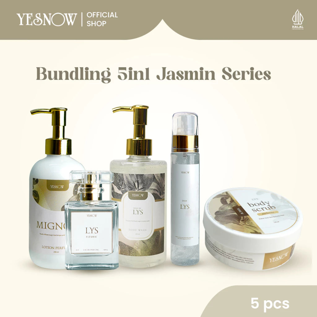 Bundling Package 5in1 Fleurie Series ( Body Scrub + Body Wash + Body Lotion + New EDP 50ml + Stary Body Mist )