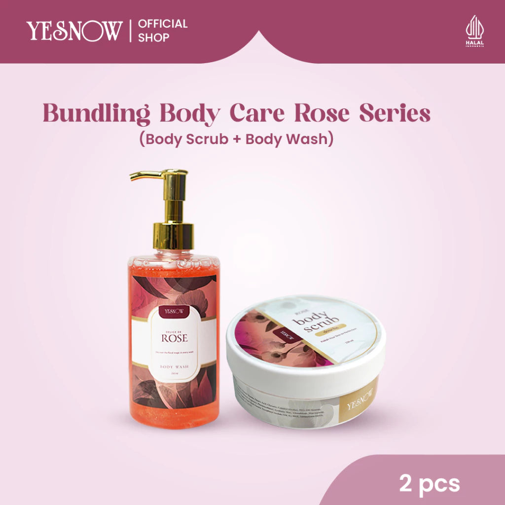 Bundling Body Care Fleurie Series 2 ( Body Scrub + Body Wash ) - Rangkaian Perawatan Mandi Dengan Aroma Wangi Bunga Yang Menyegarkan