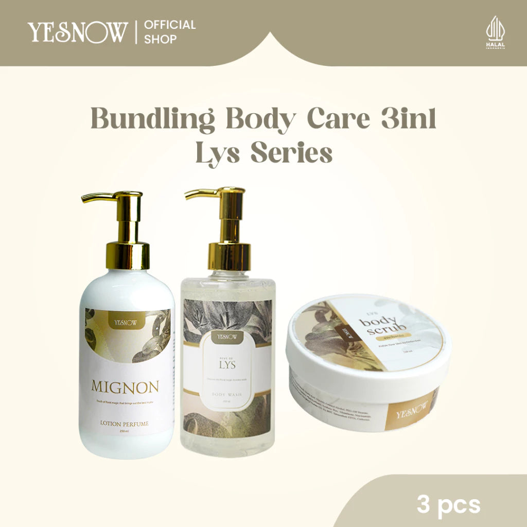 Bundling Body Care Fleurie Series 3in1 ( Body Scrub + Body Wash + Body Lotion )