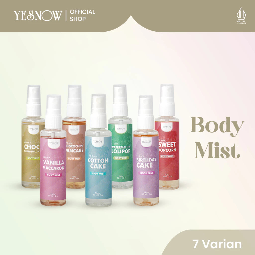 Bodymist Something Sweet & Fresh Yesnow - Parfum Badan Dengan Aroma Wangi Kue