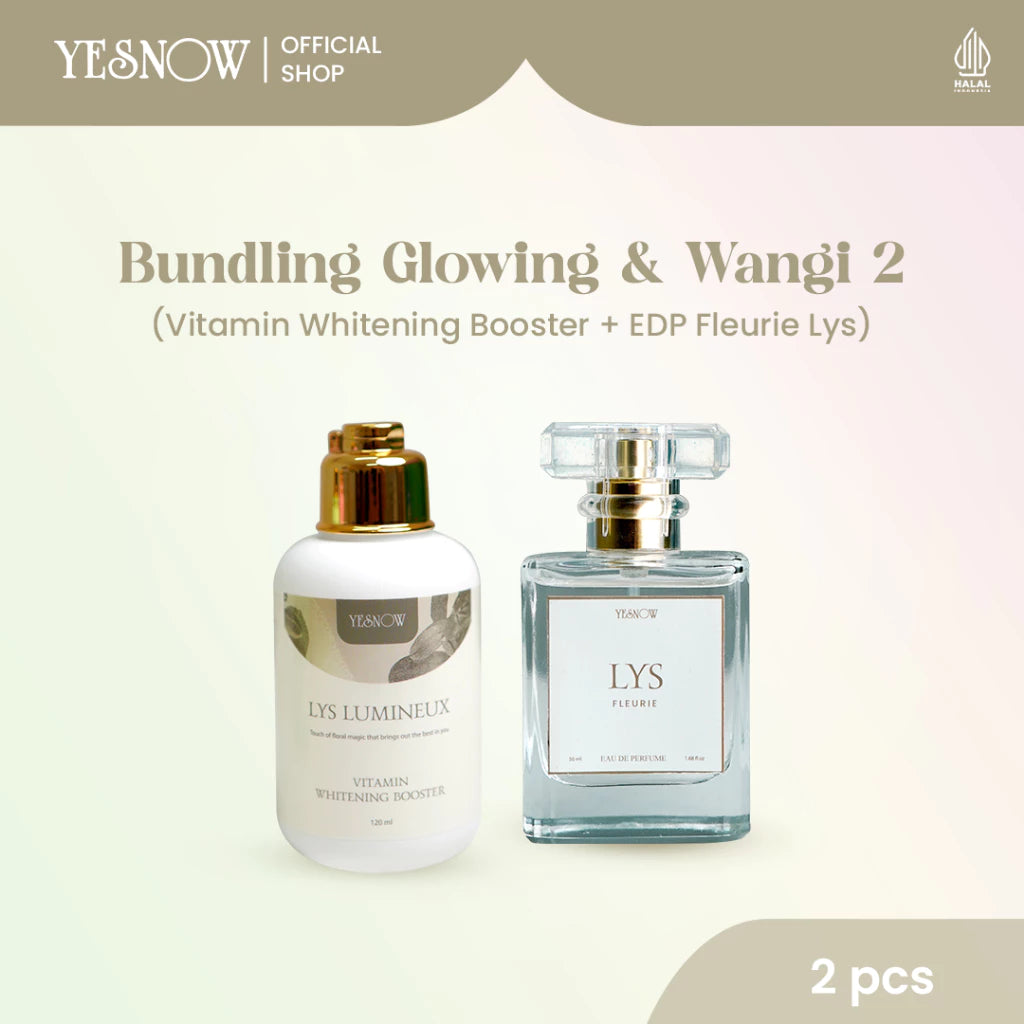 Yesnow Bundling Glow & Wangi 2 [ Vitamin Whitening Booster Body Serum 120ml + Eau De Parfume Fleurie 50ml ]