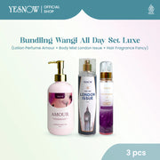 Yesnow Bundling Wangi All Day Set - [ Lotion Perfume 250ml + Body Mist City 250ml + Hair Fragrance 100ml ]