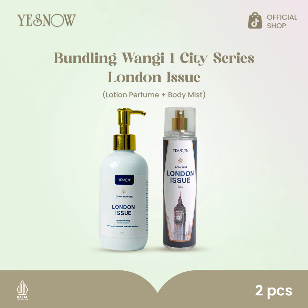 Yesnow Bundling Wangi 1 City Series ( Lotion Parfum + Bodymist City Series 250ml ) - Wangi Elegan & Tahan Lama