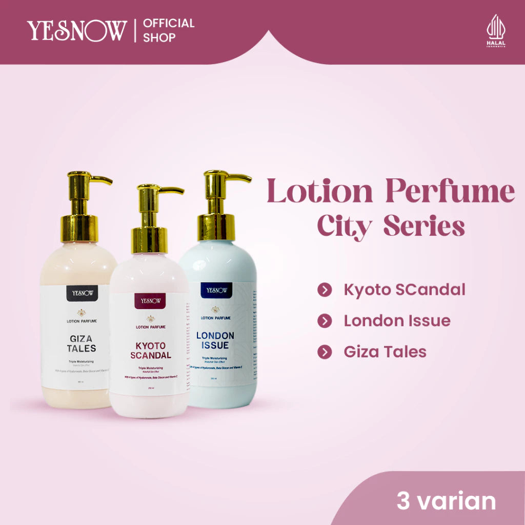 Yesnow Lotion Parfume City Series 250ml - Wangi Parfum Elegan, Melembapkan & Mencerahkan Kulit